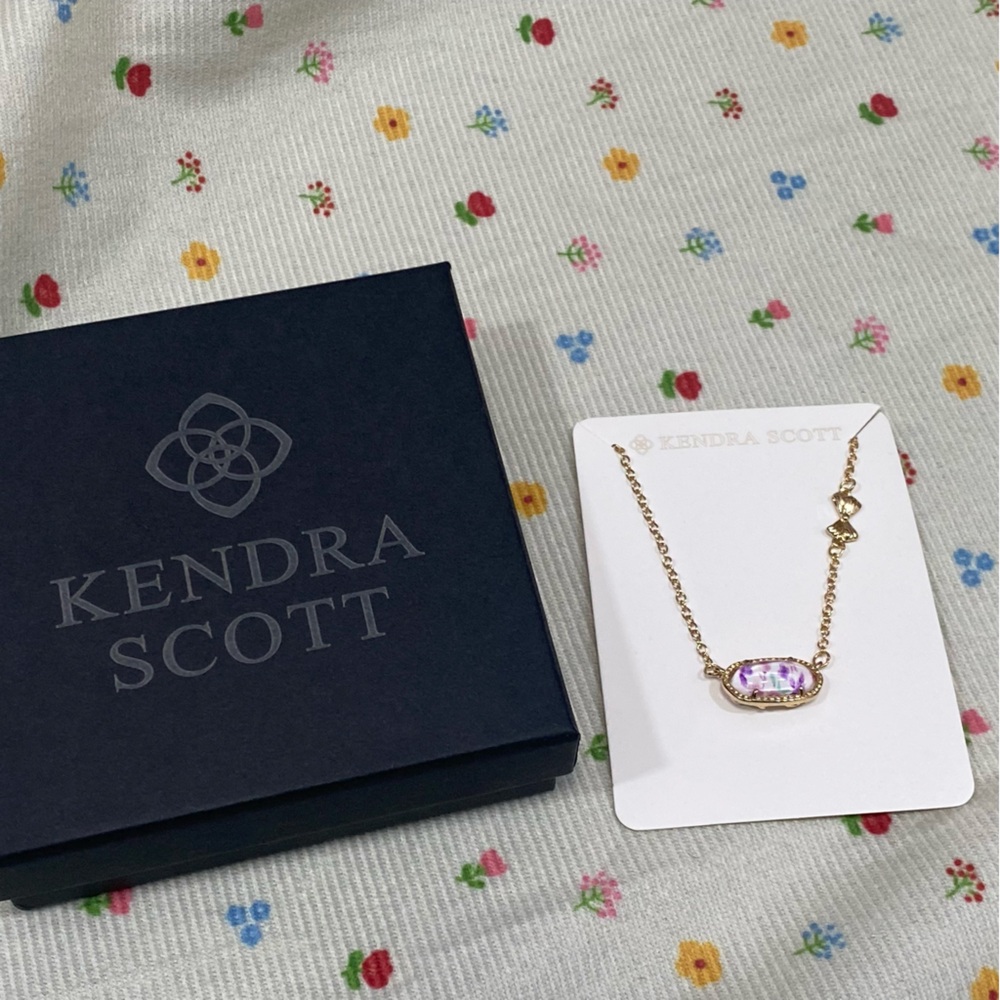 Kendra Scott Gold and Purple Necklace
